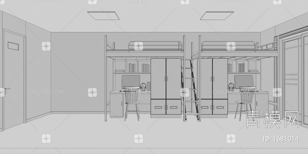 宿舍3D模型下载【ID:1681014】