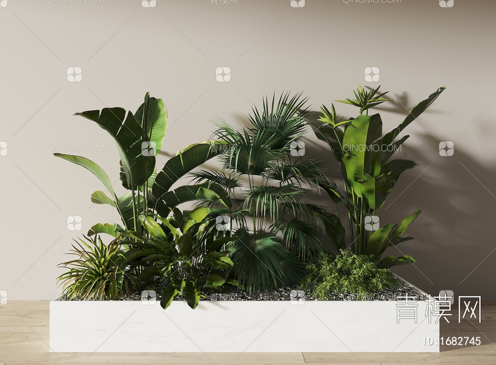 植物堆组合3D模型下载【ID:1682745】