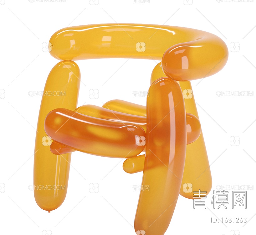 未来完美吹制扶手椅3D模型下载【ID:1681263】