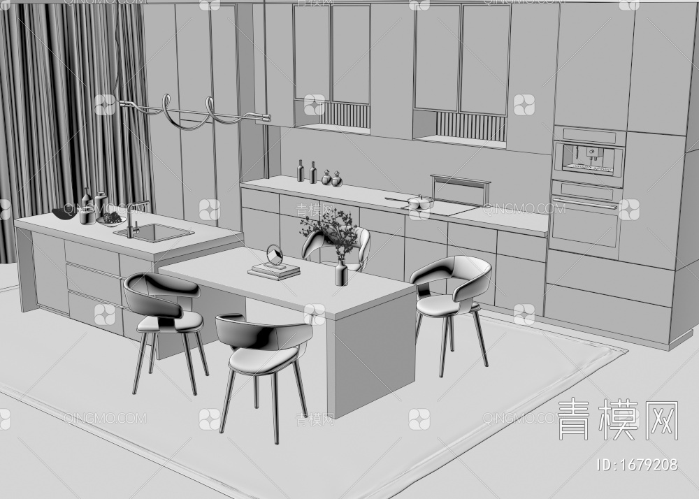 厨房3D模型下载【ID:1679208】