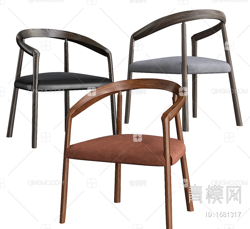 软垫椅3D模型下载【ID:1681317】