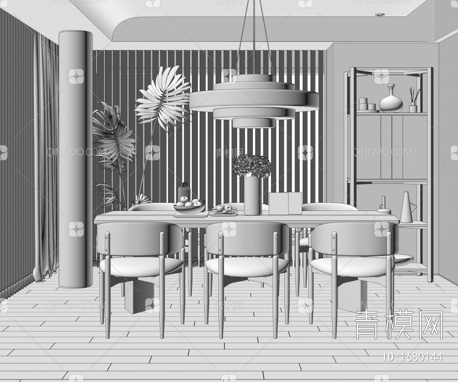 餐厅3D模型下载【ID:1680144】