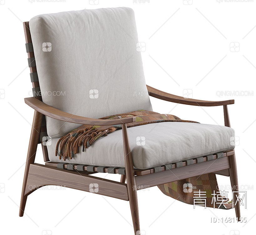 木质躺椅3D模型下载【ID:1681155】