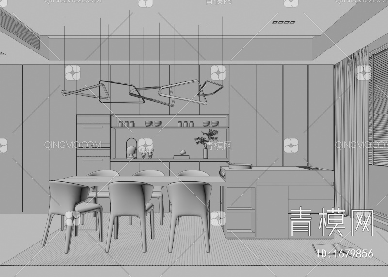 餐厅3D模型下载【ID:1679856】