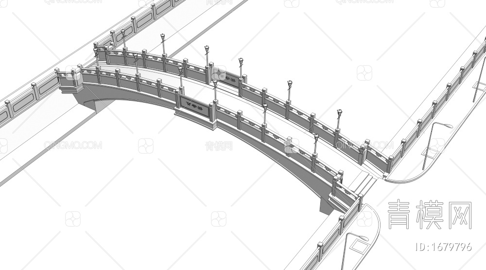 百孝桥建筑3D模型下载【ID:1679796】