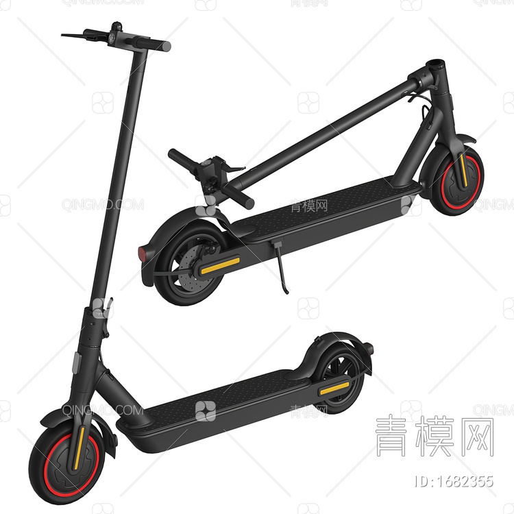 滑板车3D模型下载【ID:1682355】