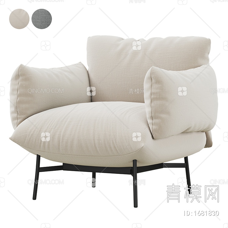 扶手椅3D模型下载【ID:1681830】
