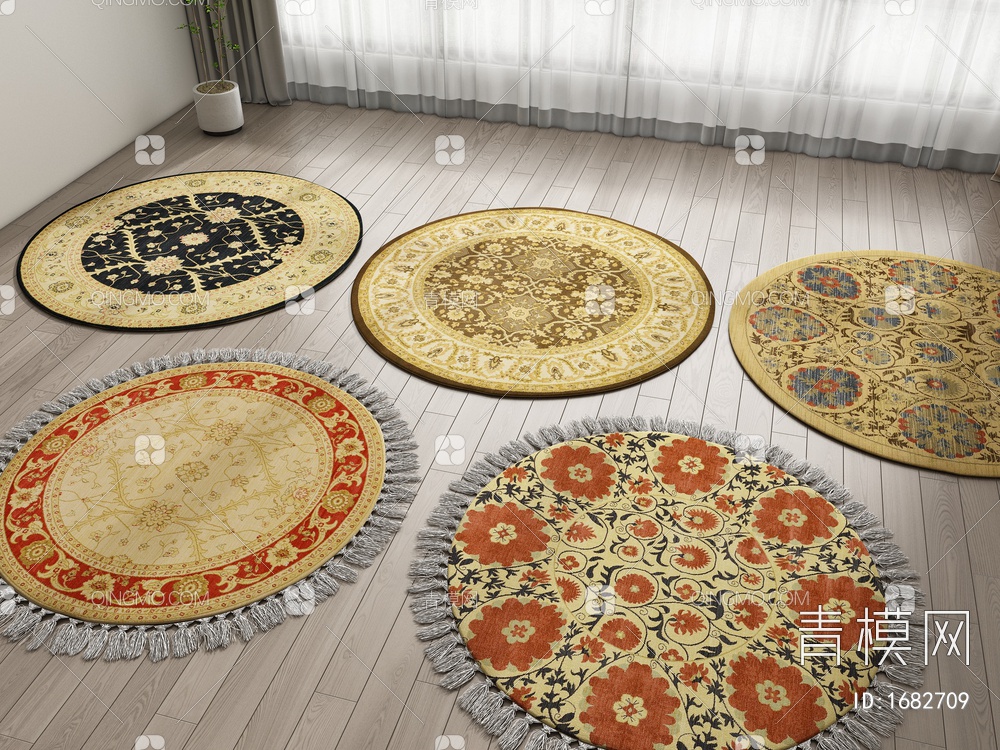 圆形地毯3D模型下载【ID:1682709】