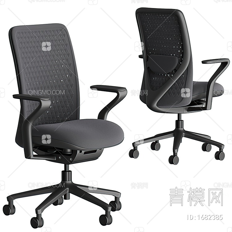 办公椅3D模型下载【ID:1682385】