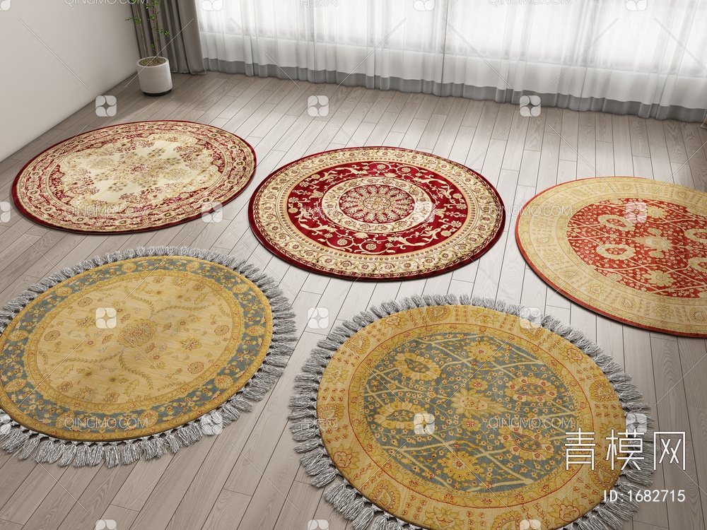 圆形地毯3D模型下载【ID:1682715】