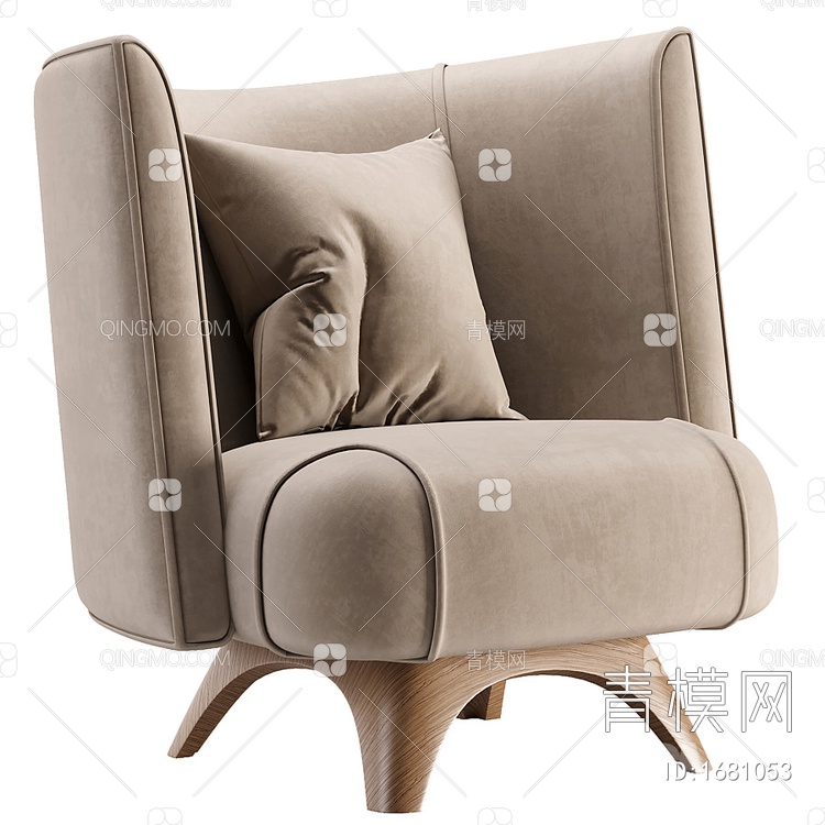 单人沙发3D模型下载【ID:1681053】