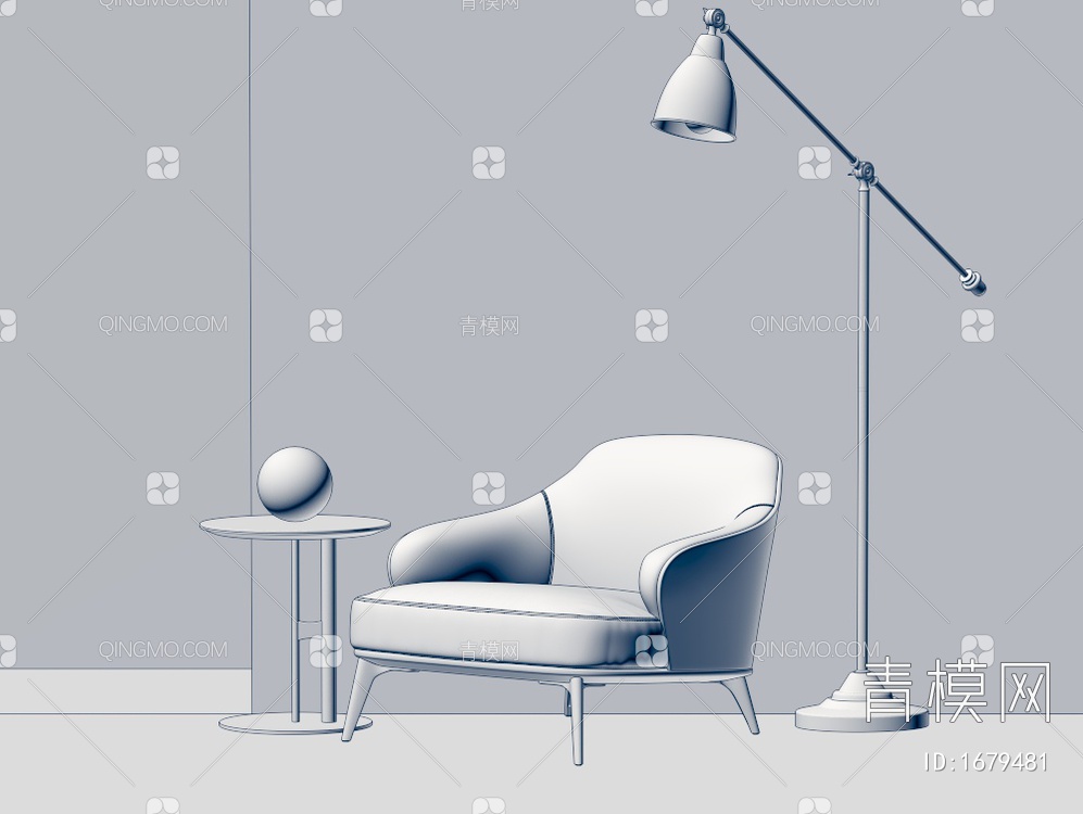 单椅3D模型下载【ID:1679481】