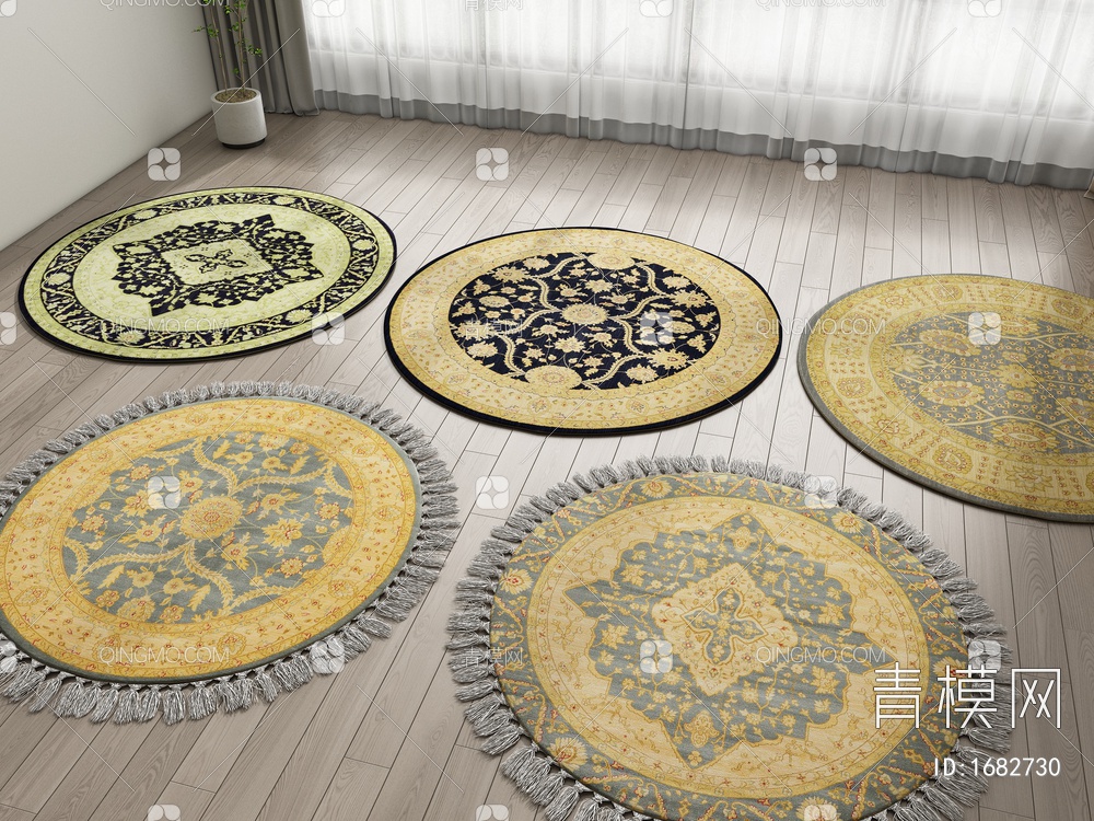 圆形地毯3D模型下载【ID:1682730】