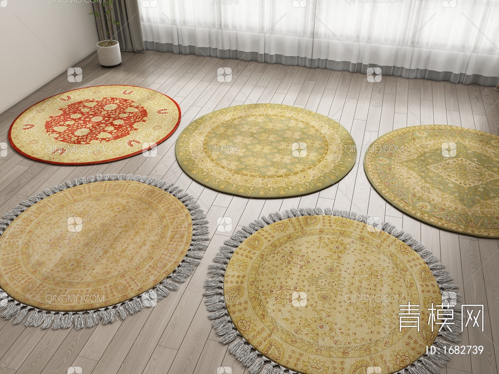 圆形地毯3D模型下载【ID:1682739】