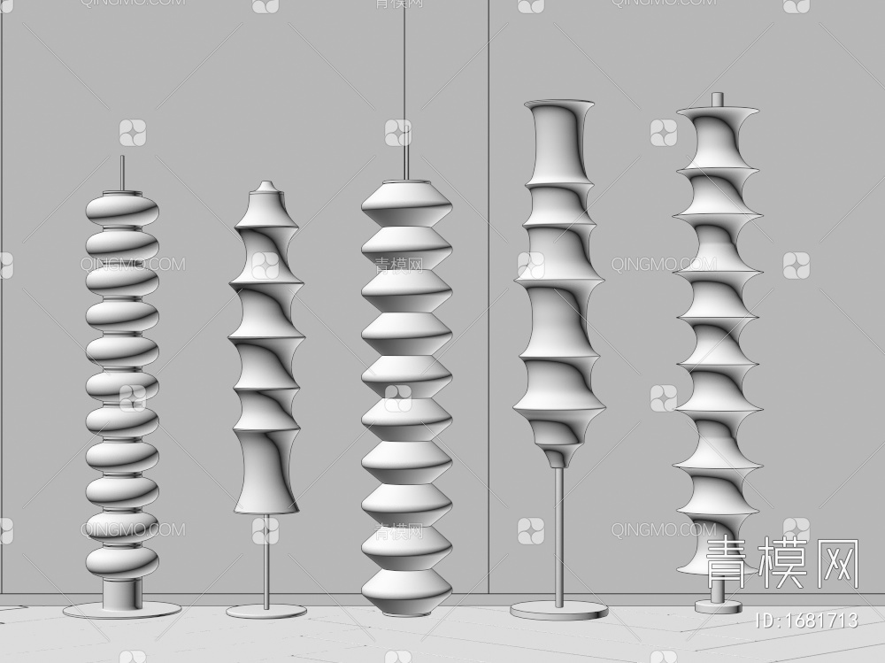 落地灯组合3D模型下载【ID:1681713】