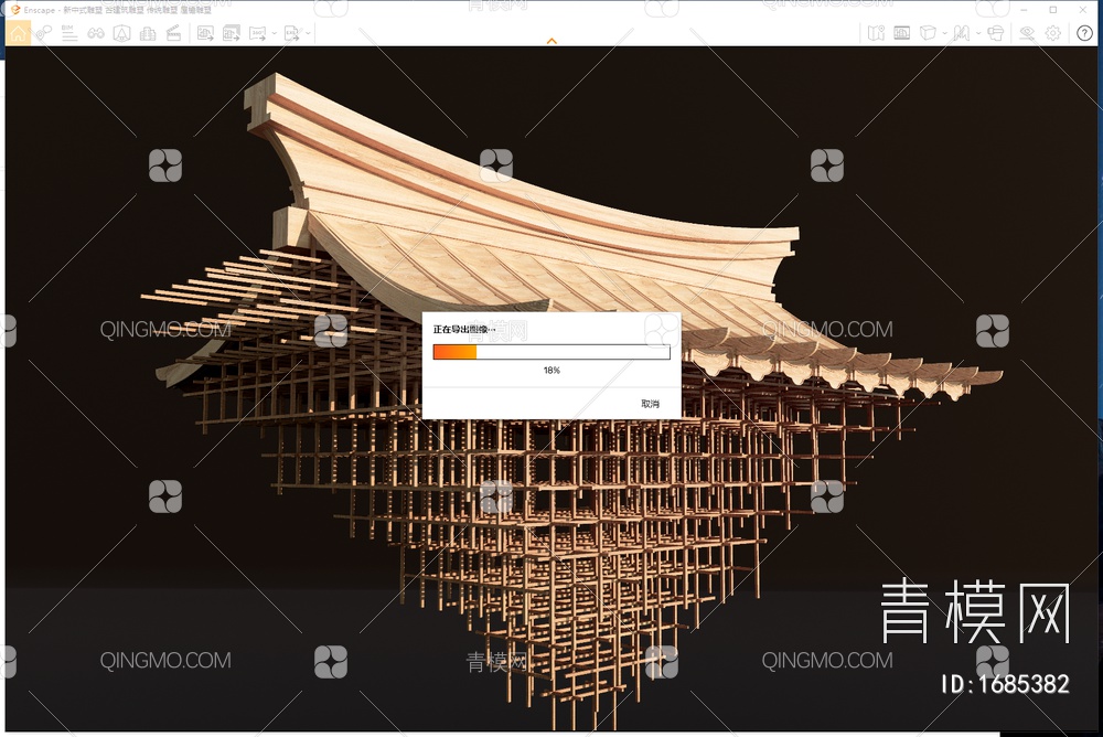 雕塑 古建筑雕塑 传统雕塑 屋檐雕塑SU模型下载【ID:1685382】