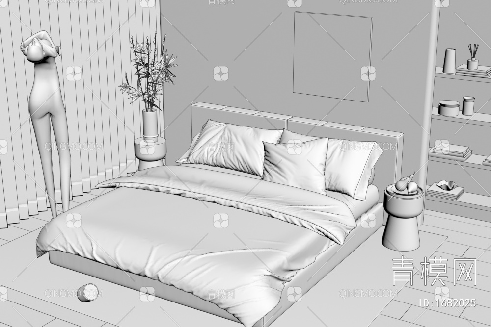 卧室3D模型下载【ID:1682025】