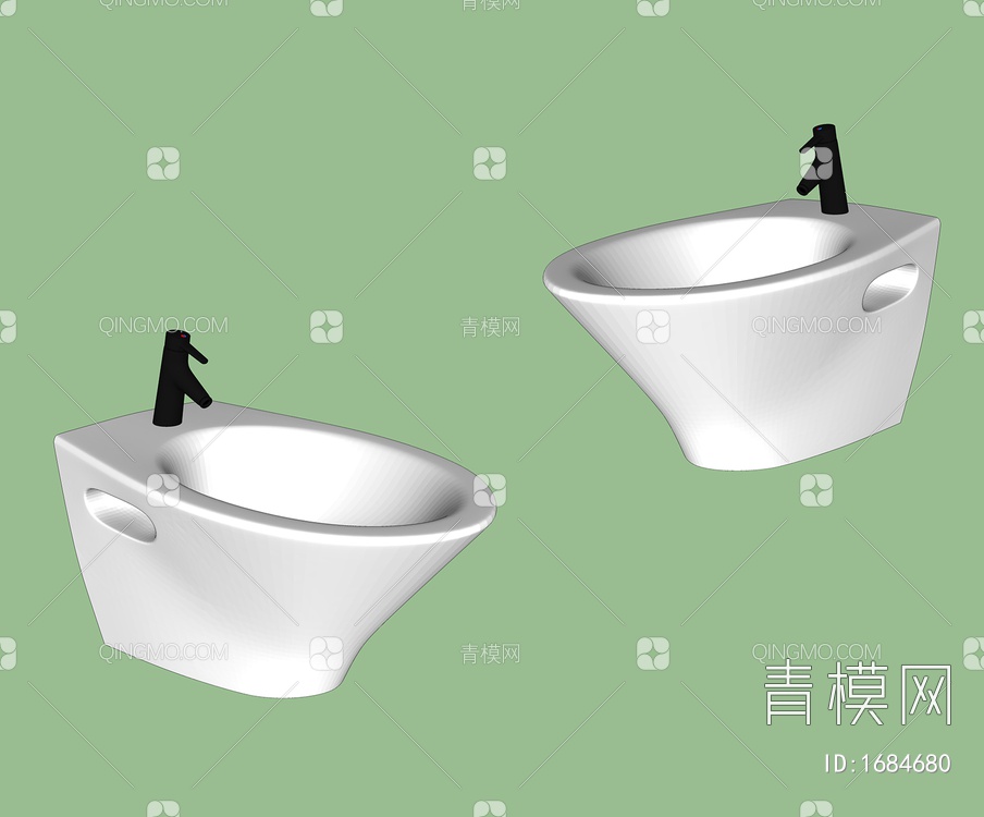 卫浴用品 洗手盆水龙头SU模型下载【ID:1684680】