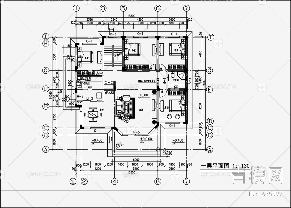 别墅设计 施工图 概念方案 效果图【ID:1685097】