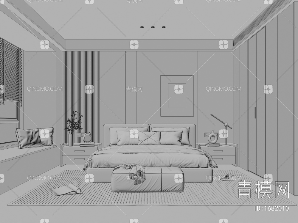 家居卧室3D模型下载【ID:1682010】