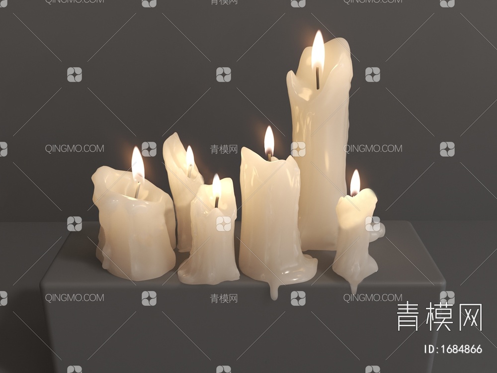 蜡烛3D模型下载【ID:1684866】