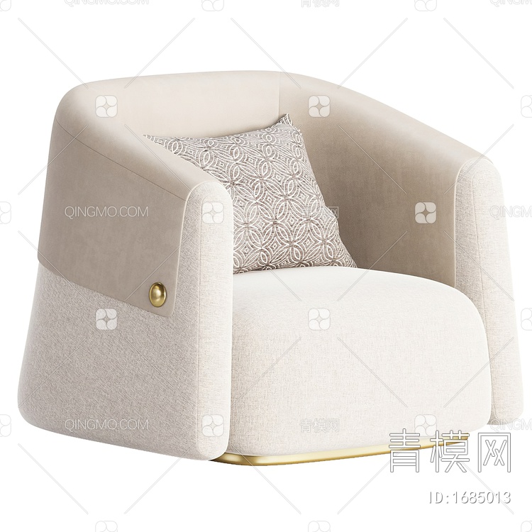 单人沙发3D模型下载【ID:1685013】