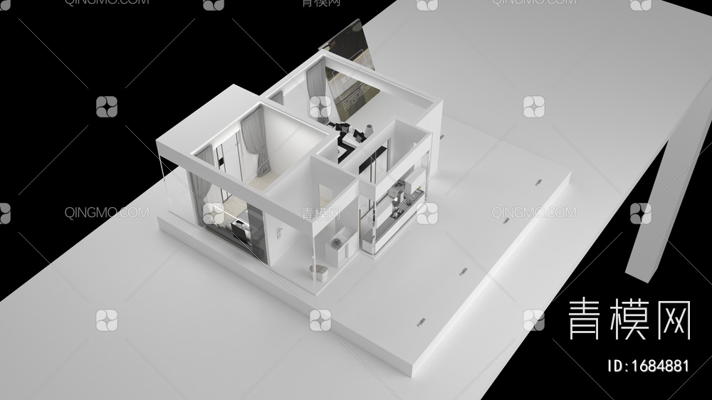 智能家居沙盘道具3D模型下载【ID:1684881】