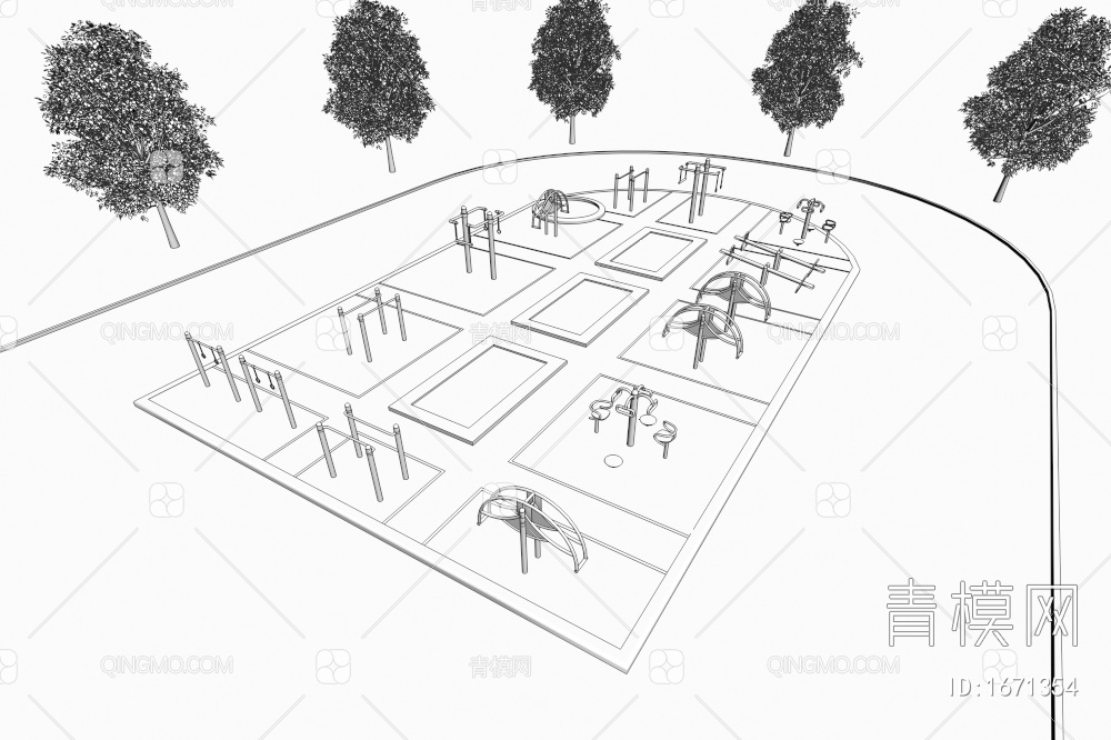 体育小公园3D模型下载【ID:1671354】