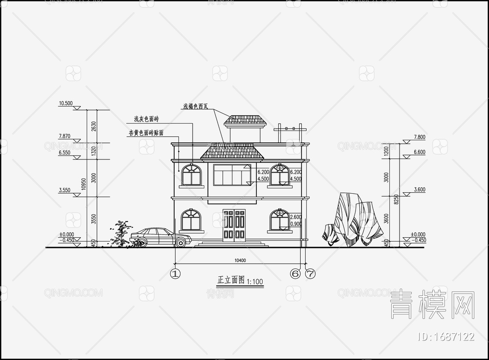 别墅效果图 施工图【ID:1687122】