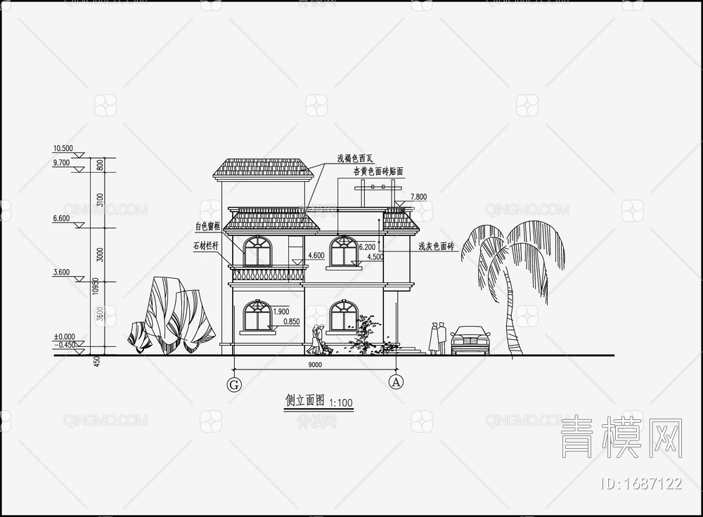 别墅效果图 施工图【ID:1687122】