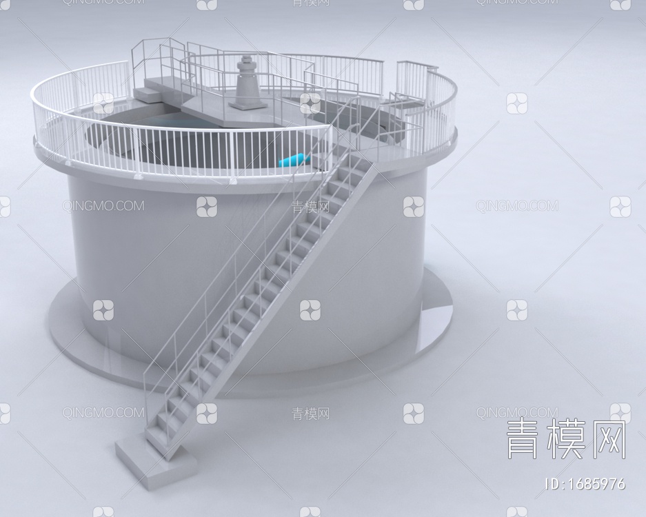 污水处理厂 净化厂 沉淀池3D模型下载【ID:1685976】