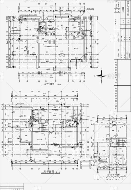 别墅效果图 施工图【ID:1687071】