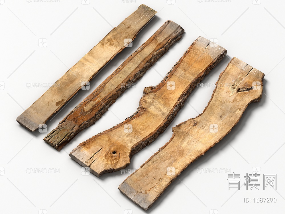 木板 木头 木材 木柴3D模型下载【ID:1687290】