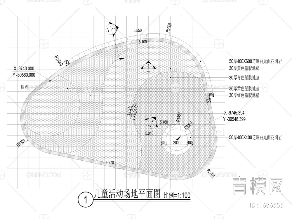 14套儿童活动区游乐场地景观施工图【ID:1686555】