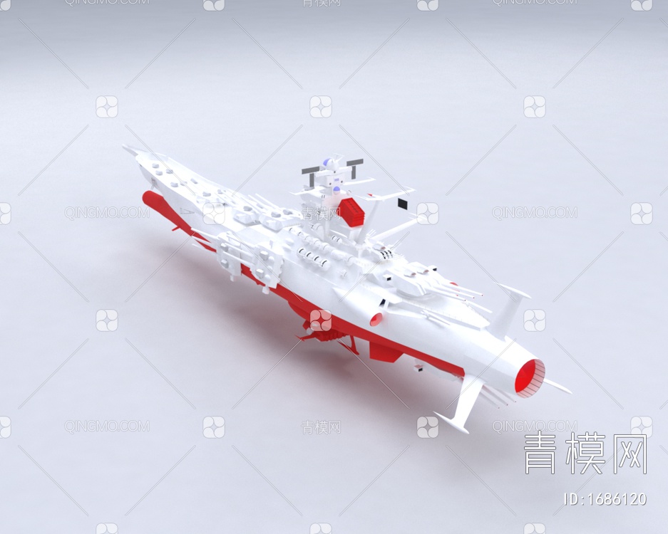 科幻武装战列舰3D模型下载【ID:1686120】