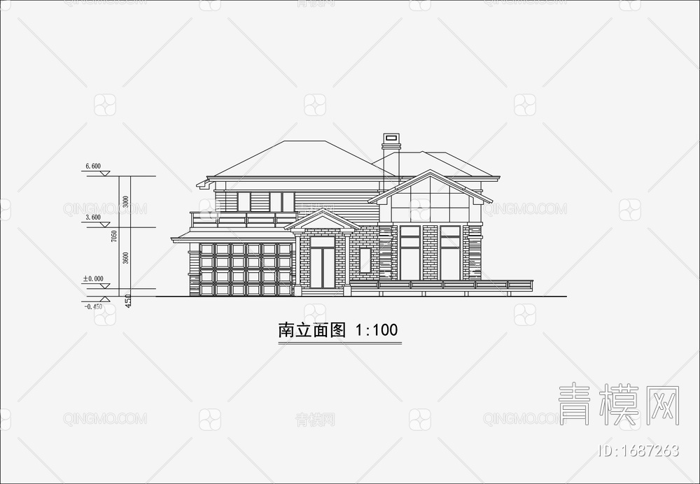 别墅设计效果图 施工图【ID:1687263】