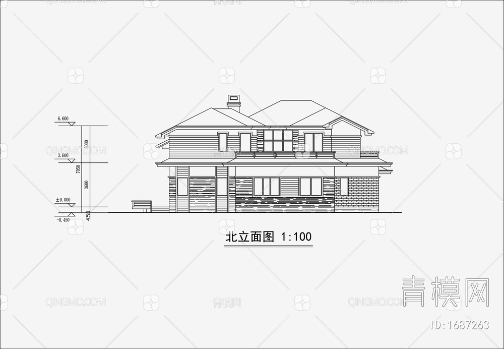 别墅设计效果图 施工图【ID:1687263】