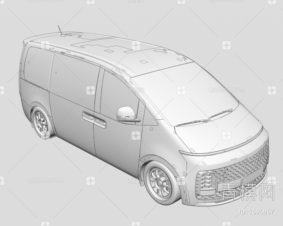 2022款HyundaiStaria10人座3D模型下载【ID:1686867】