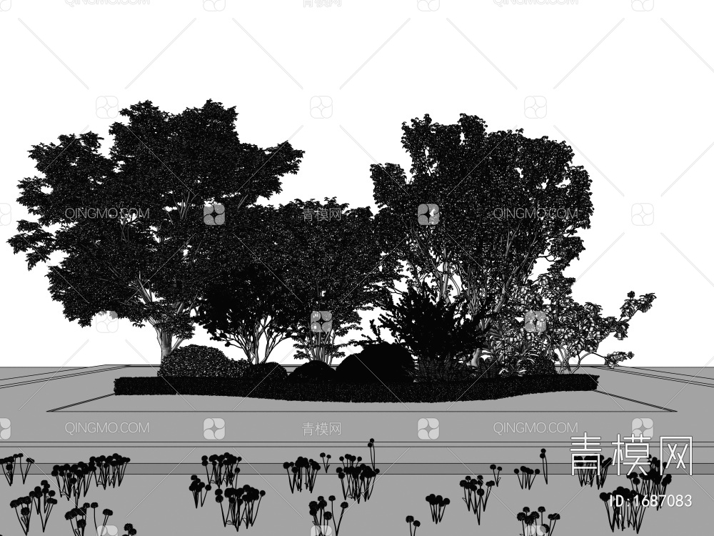 景观树3D模型下载【ID:1687083】