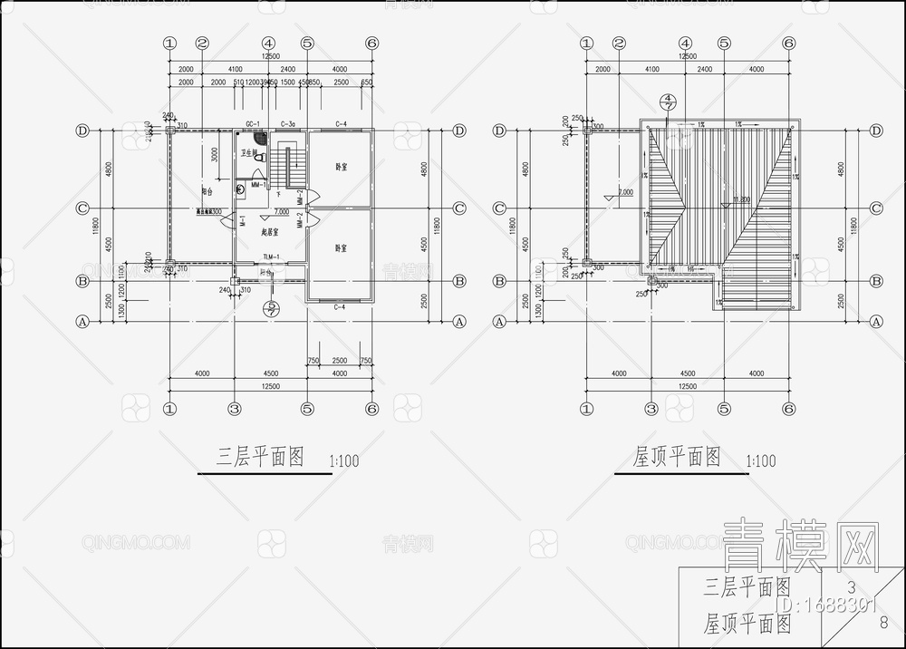 别墅设计效果图 施工图【ID:1688301】