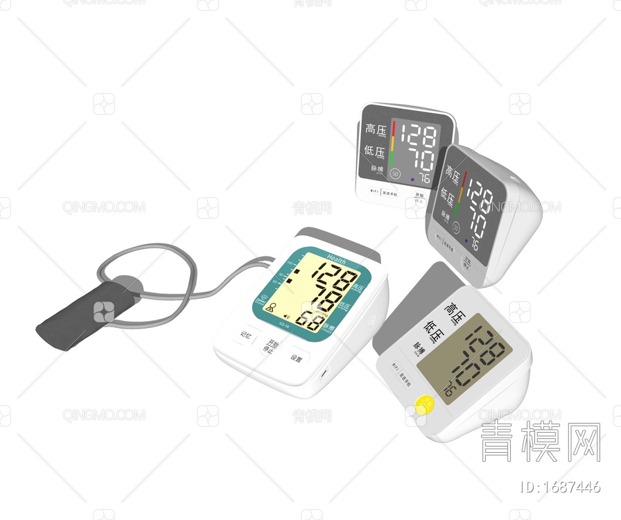 医疗血压计  测血压SU模型下载【ID:1687446】
