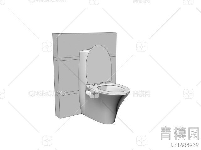 卫浴用品 抽水马桶3D模型下载【ID:1684989】