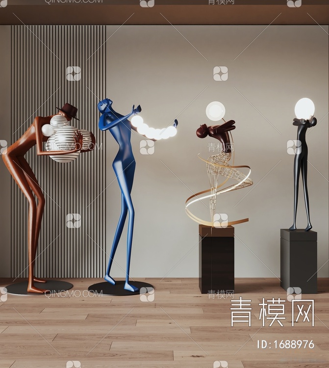 室内雕塑3D模型下载【ID:1688976】