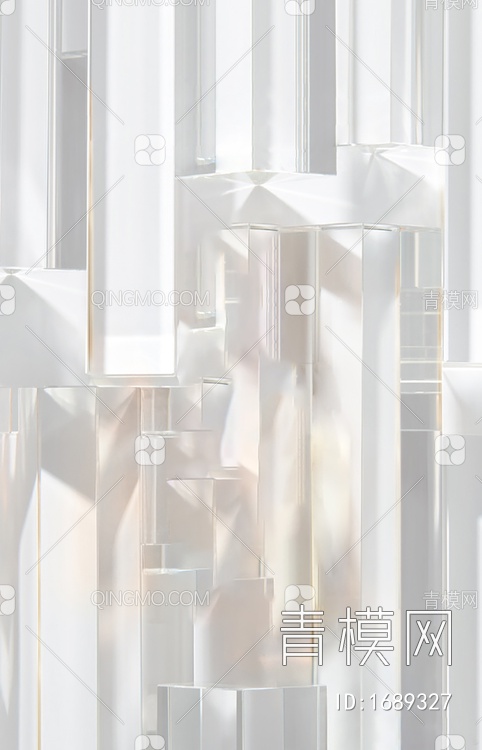 水晶 贝壳 玻璃砖 隔断 玻璃隔断 玻璃墙 半透明墙 贴图下载【ID:1689327】