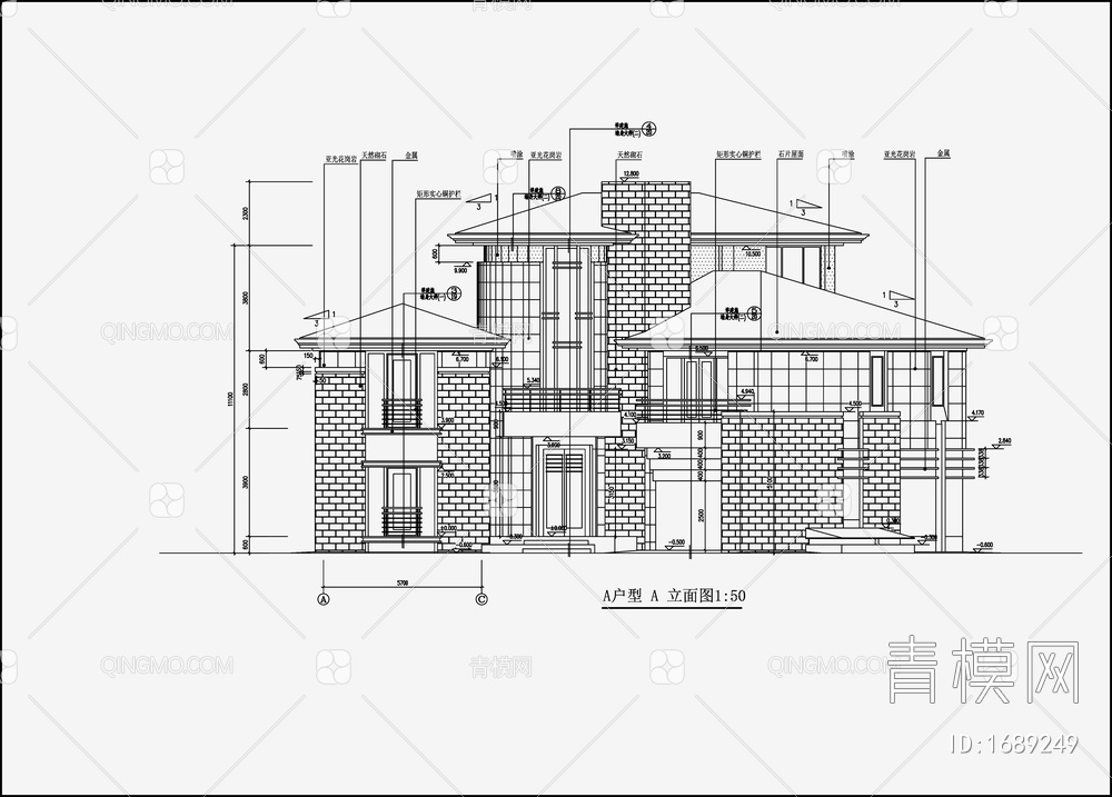 别墅设计效果图 施工图【ID:1689249】