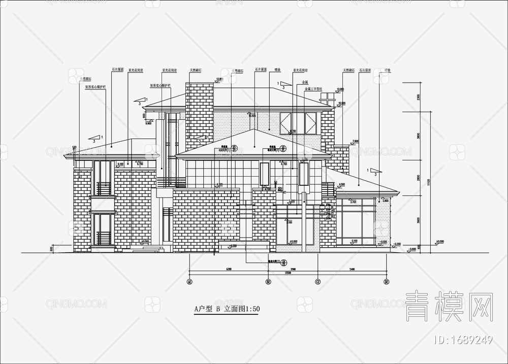 别墅设计效果图 施工图【ID:1689249】