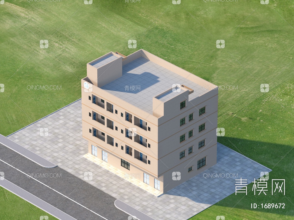 厂区宿舍3D模型下载【ID:1689672】