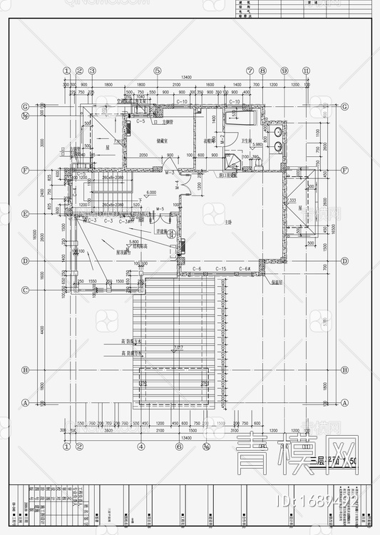 别墅设计效果图 施工图【ID:1689492】