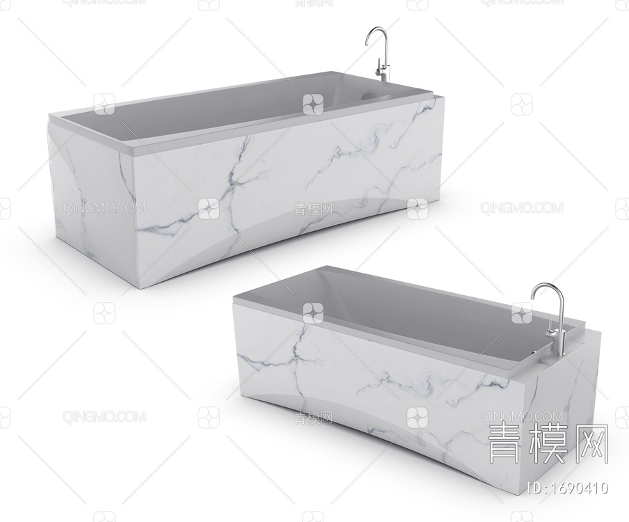 厨卫用品 卫浴浴缸SU模型下载【ID:1690410】