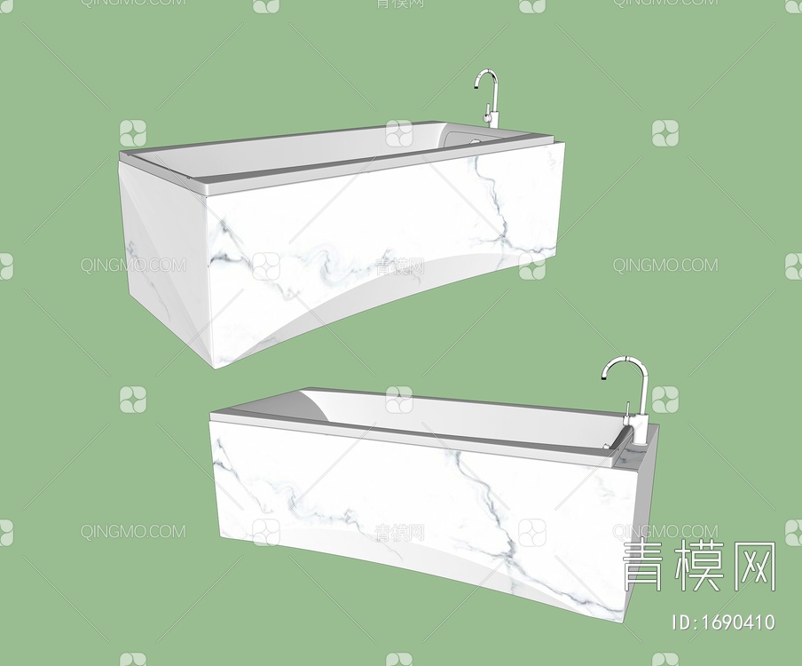 厨卫用品 卫浴浴缸SU模型下载【ID:1690410】